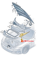 Audi E-Tron GT Motorhaubenabdeckung links 4J3863041B0K1 NEU ORIGINAL