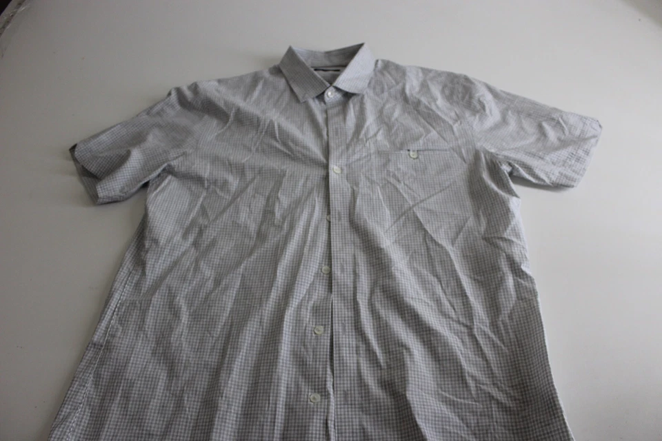 CAMISA CON BOTONES Zachary Prell Gris Bolsillo Cuadros Grande L  Foto 2 de 3