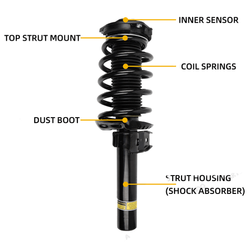 Pair Front Shock Struts Assys w/ MagneRide For 2007-2015 Audi TT TTS Quattro FWD - Picture 3 of 10