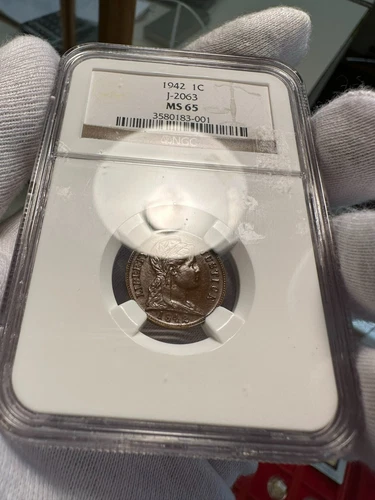 1942 One Cent Pattern J-2063 NGC MS65 RARE