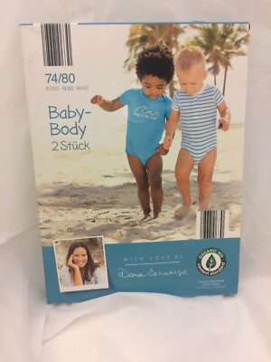 Baby Body 2 Stück von With Love by Dana Schweiger in Gr. 74/80  100% Baumwolle