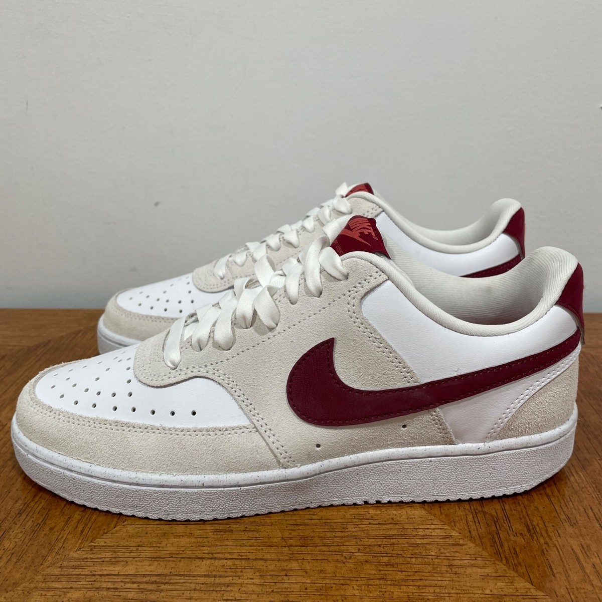 公式正規品!★NIKECOURT E VALENTINE'S DAY Nike Court Vision Low Shoes Womens 8.5 White Red Valentine