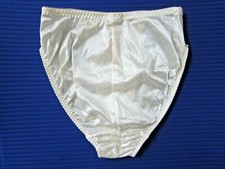 VINTAGE VICTORIA'S SECRET SECOND SKIN SATIN FLORAL HI LEG PANTY M L may fit L XL