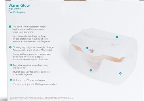 Munchkin Warm Glow Wipe Warmer, White - Picture 2 of 10