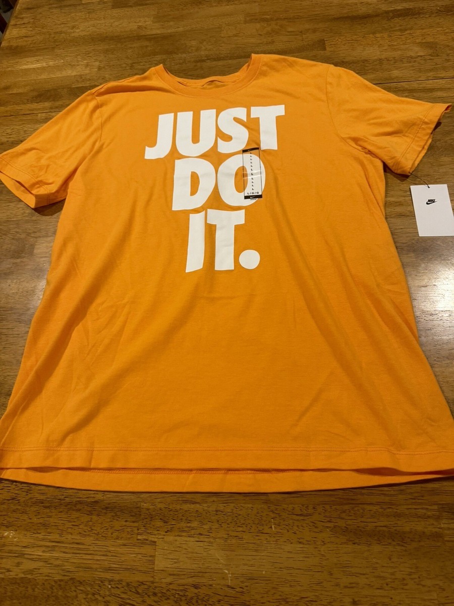 Nike Mens Big Just Do It Training T-shirt Large DX1987 886 Orange