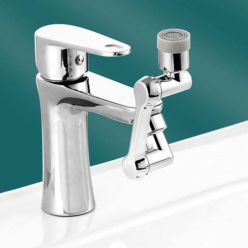 Drehbarer Wasserhahn Aufsatz 720° Schwenkbarer Verlängerung Sprühkopf Wasserhahn - Bild 5 von 12