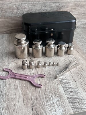 Vintage Set Calibration Weights For Scales G-3-1110 Bakelite LZG USSR 1970's