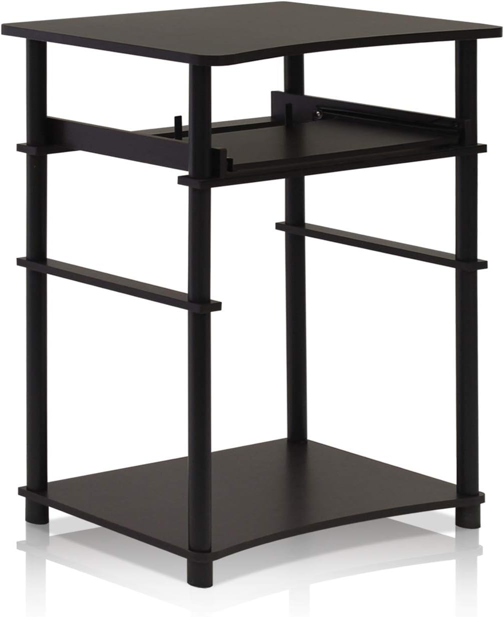 Home Computer Desk, Espresso/Black