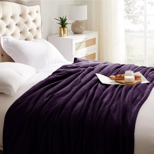 Super Soft Fleece Blanket Sofa Bed Throw Large Faux Fur Reversible Travel Throw - Picture 75 of 80