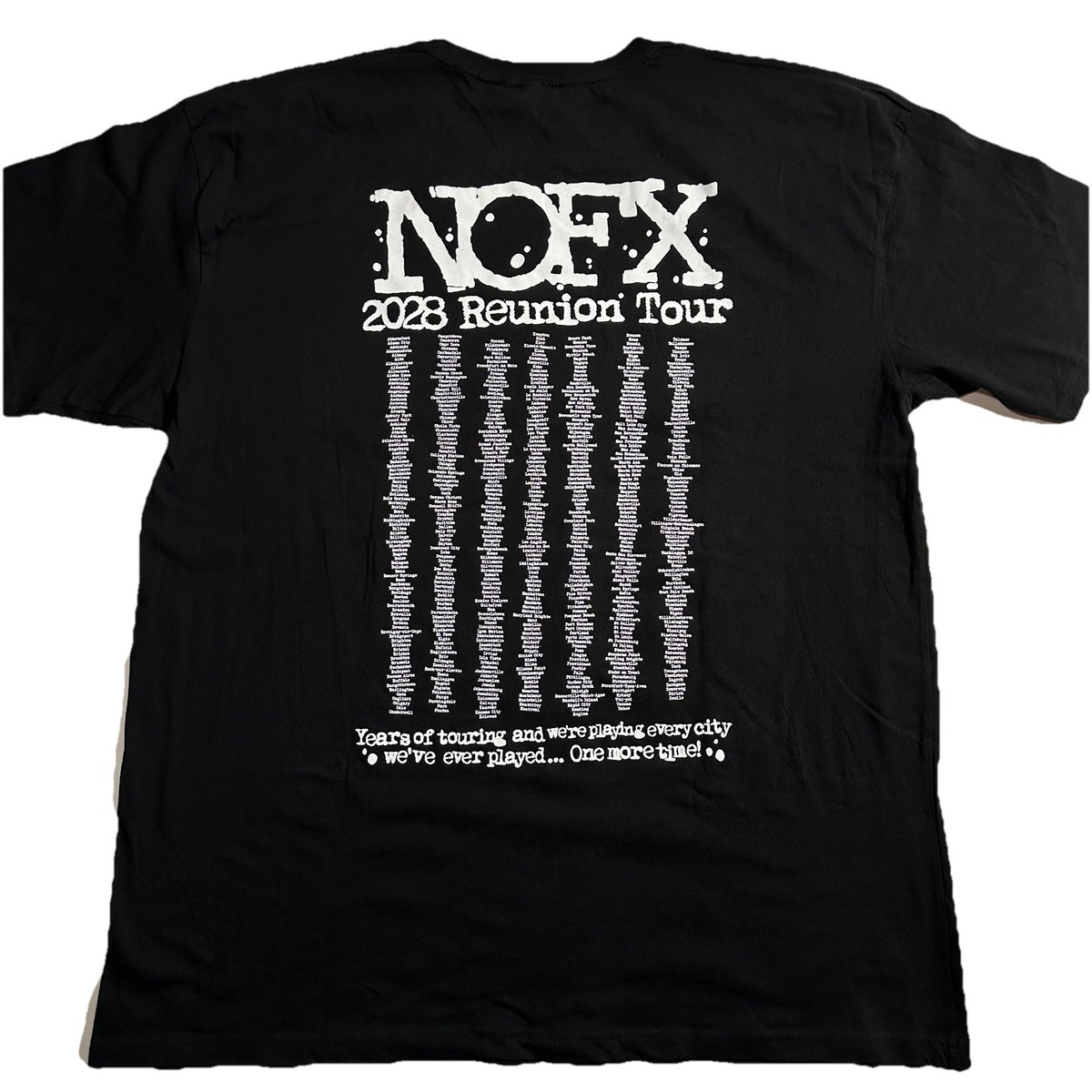nao海外shopgallery NOFX 2028 Reunion Tour Front / Back Graphic Punk Rock Black Band T