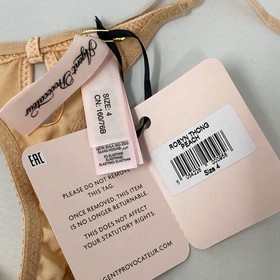 Agent Provocateur Robyn Peach Silk Thong AP4 Large NWT