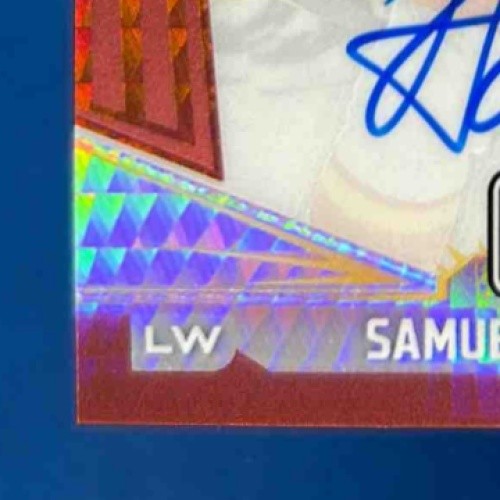 2024 O-Pee-Chee Platinum Samuel Honzek #R-SH Rookie Auto Red Prism /30 RC Flames - Bild 4 von 11