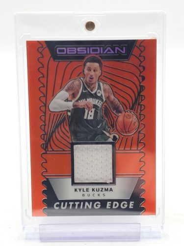 KYLE KUZMA 2024-25 OBSIDIAN CUTTING EDGE GAME USED PATCH ORANGE /99 BUCKS Q6264