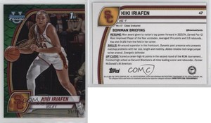 2024-25 Bowman U Chrome Green Reptilian Refractor /75 Kiki Iriafen #47