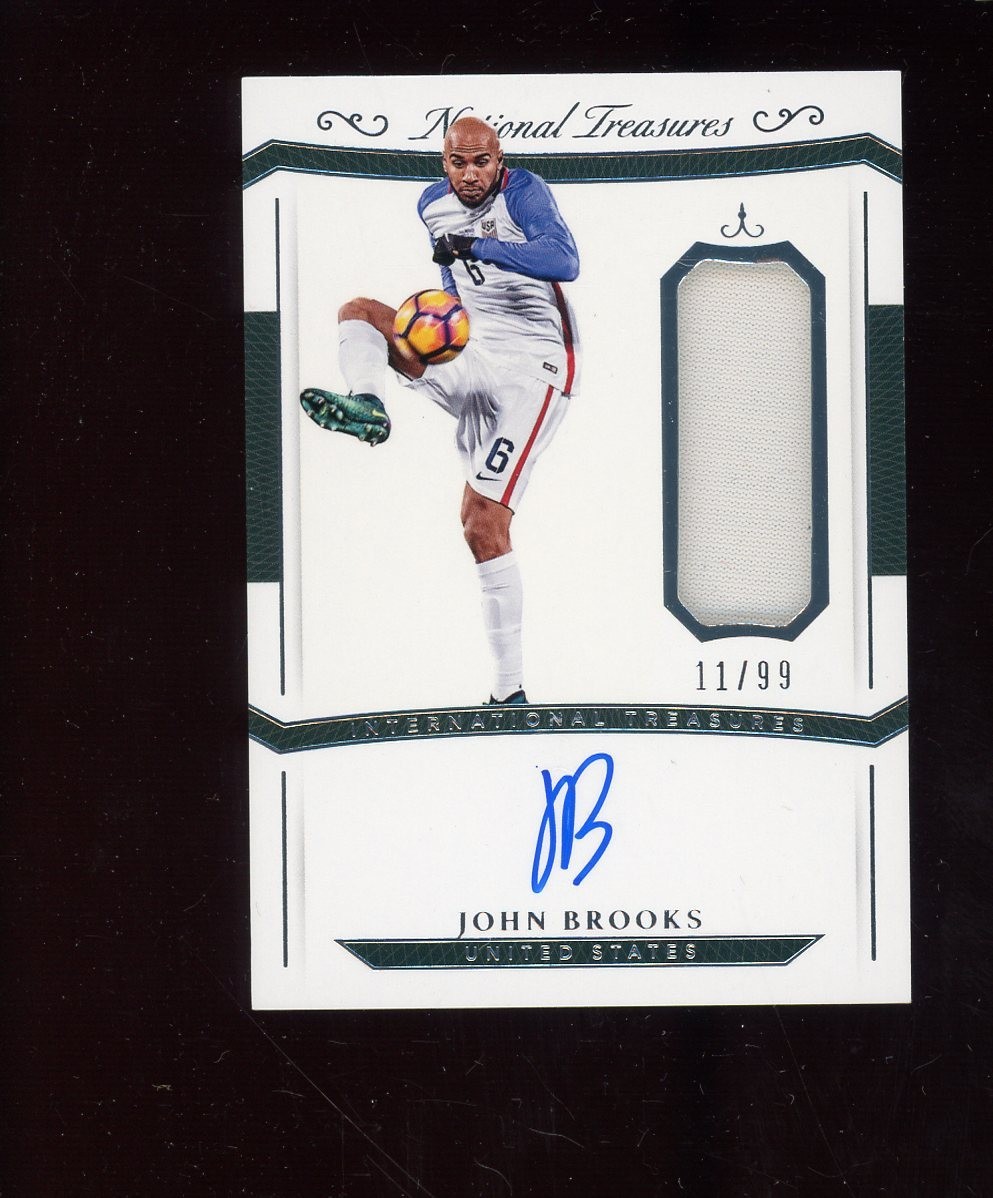 2018 Panini National Treasures Soccer John Brooks Patch AUTO 11/99