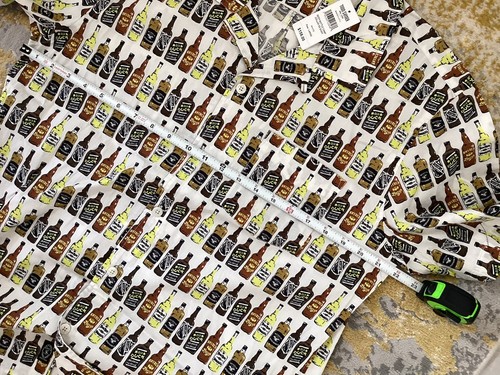 Nueva Camisa TODD SNYDER Botella de Cerveza Cuello de Campamento Manga Corta Grande Algodón Nueva con Etiquetas $158 - Imagen 10 de 11