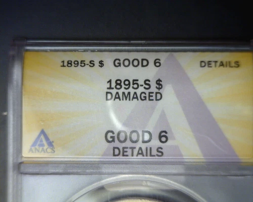 1895 S  Morgan Silver Dollar ANACS  Good 6 Details