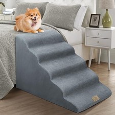 Mestuel Dogs Stairs for High Bed, 23in Foam Dog Stairs Steps for Large Dogs, ...