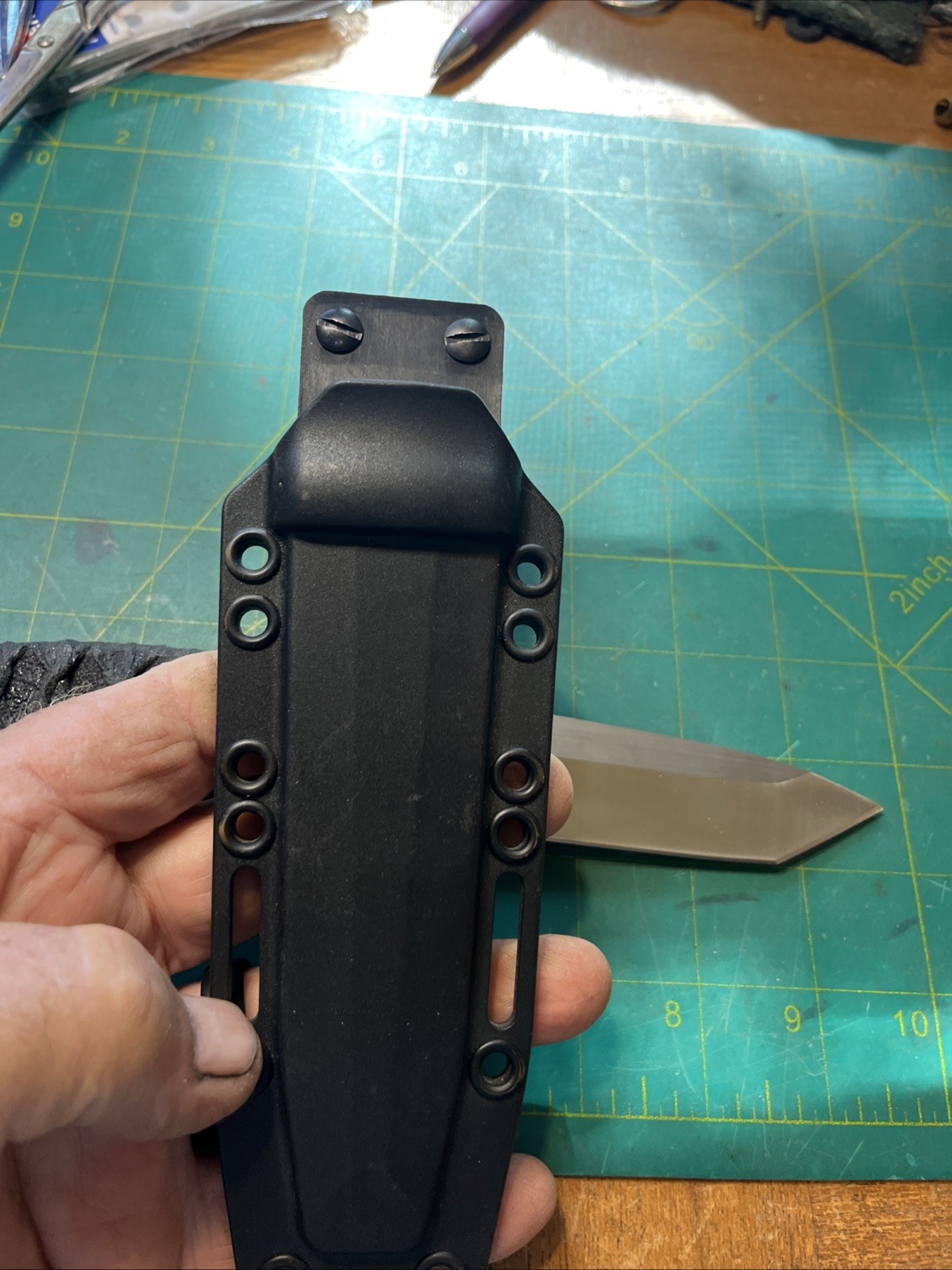 CRKT First Strike Fighting Knife,4 1/2 Inch Tanto Fixed Blade, Cord & Ray Skin H