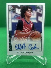 2021-22 Leaf Memories - 1990 Base Autographs Elliot Cadeau Green /50 (AU, RC)