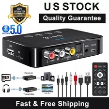 NFC Bluetooth 5.0 Transmitter Receiver 3.5mm AUX To 2 RCA Wireless Audio Adapter