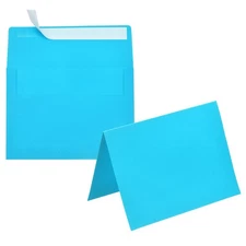 50Pack Lake Blue 4x6 Envelopes, A6 Envelopes with Folded Cards