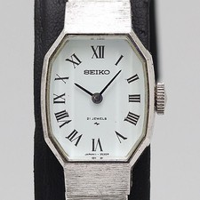 Working Excellent Condition Seiko 11 3770 White Dial Hand Wound Ladies Watch 20
