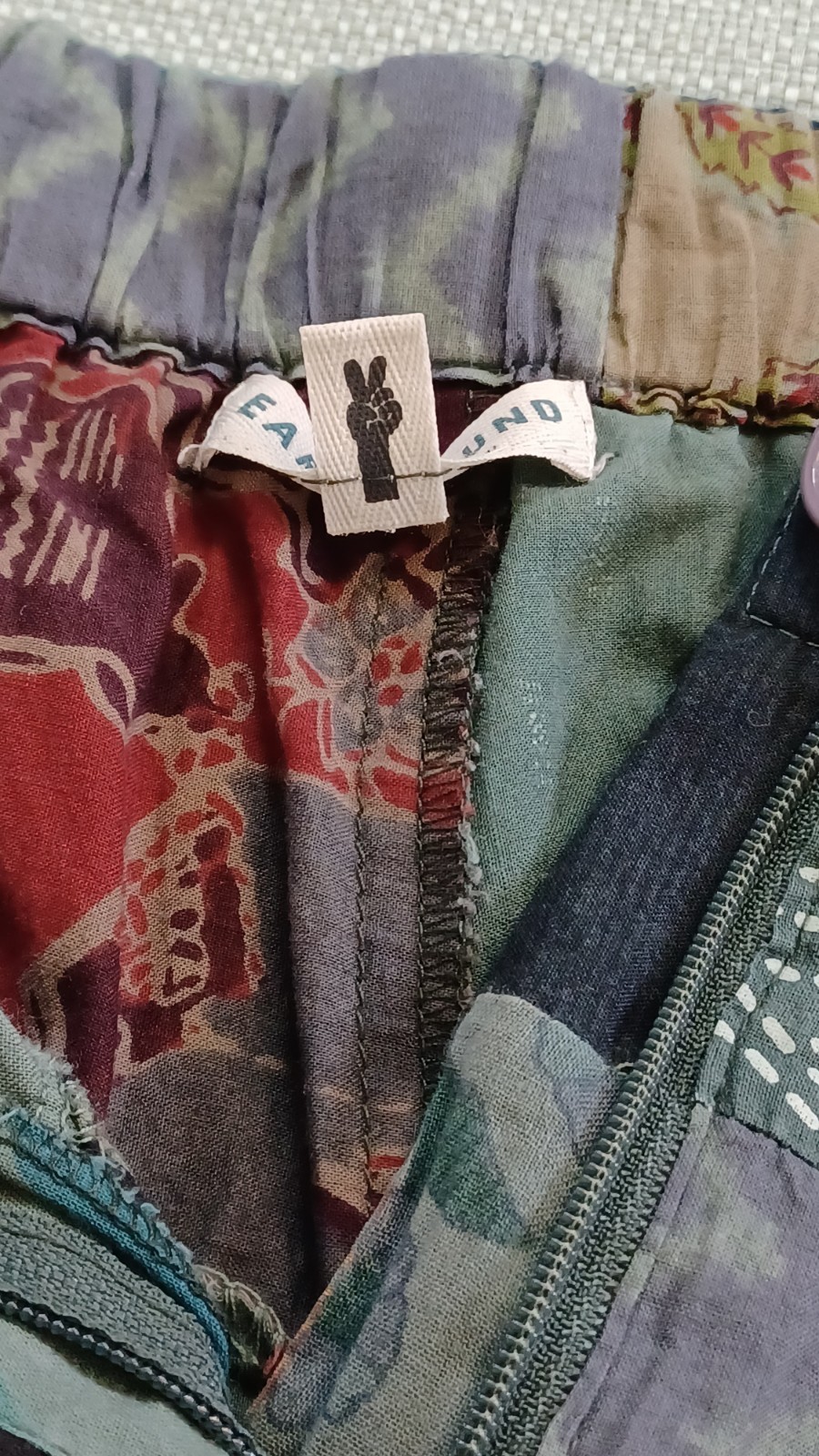 Earthbound Trading Co Patchwork Wide Leg Pants Wo… - image 11