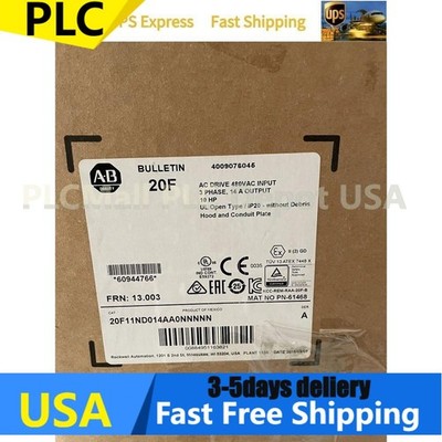 AB 20F11ND014AA0NNNNN 14A 460V 10HP PowerFlex 753   US Free Tax