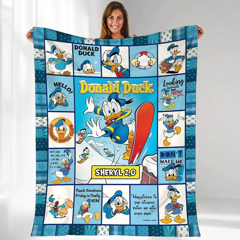 Donald Duck Blanket Donald, Disney Daisy Duck Fleece Blanket