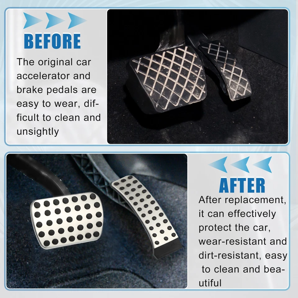 Juego de 4 cubiertas de pedal de acelerador y pedal de freno para MercedesBenz W203 W204 Foto 3 de 4