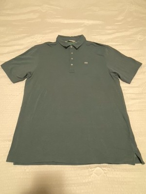 Men's TRAVIS MATTHEW POLO SHORT SLEEVE SHIRT -  Size XL - Green Grey
