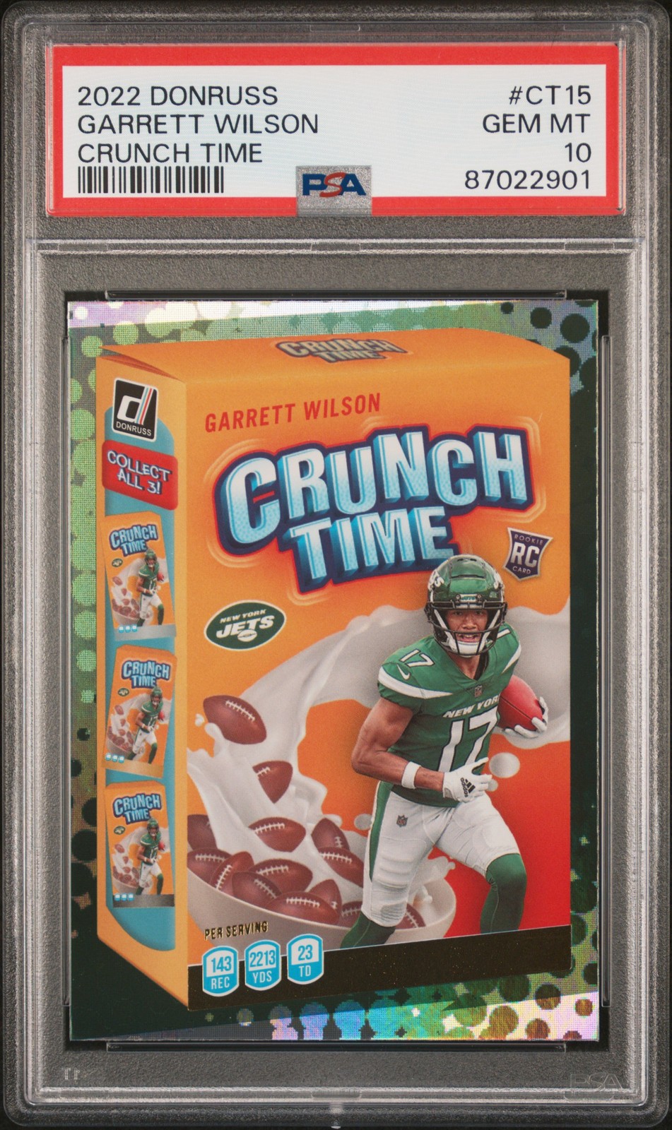 Garrett Wilson Panini Donruss Crunch Time #CT15 Galactic