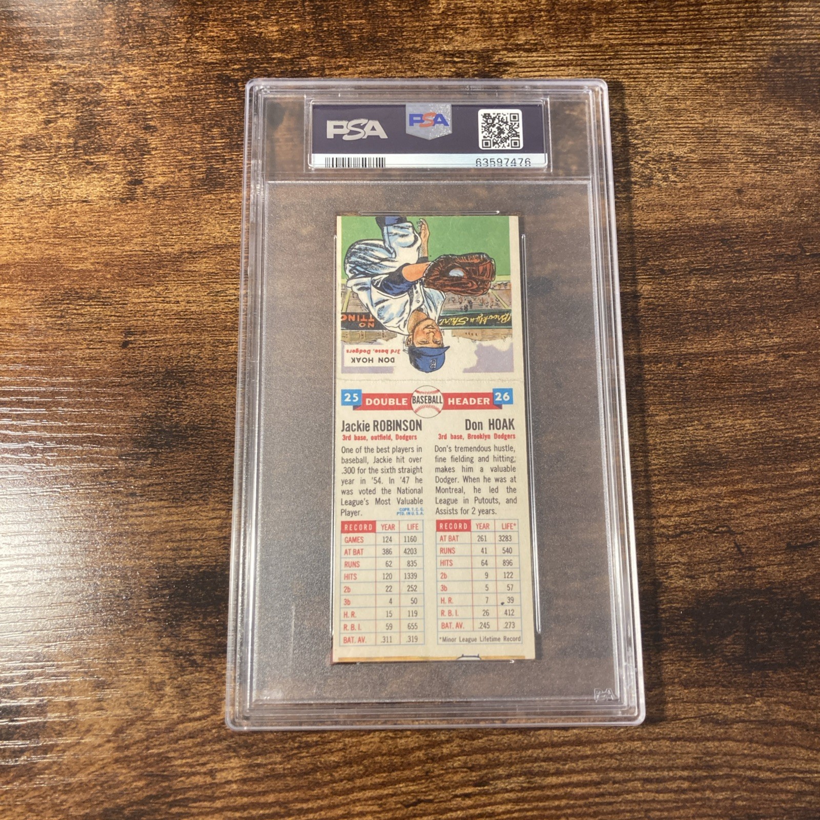 📈1955 Topps Doubleheader Jackie Robinson PSA 6 (RAW JUST DID $2.3K!) GRAIL🏆📈 view 2