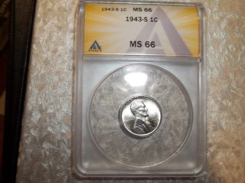 1943-S Lincoln Steel Cent NGC MS66 Bright Frosty Luster ANACS