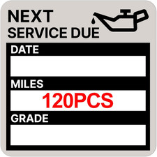 Oil Change Stickers Static Cling, 120pcs 2x2 Inches Oil Change Reminder Sticker