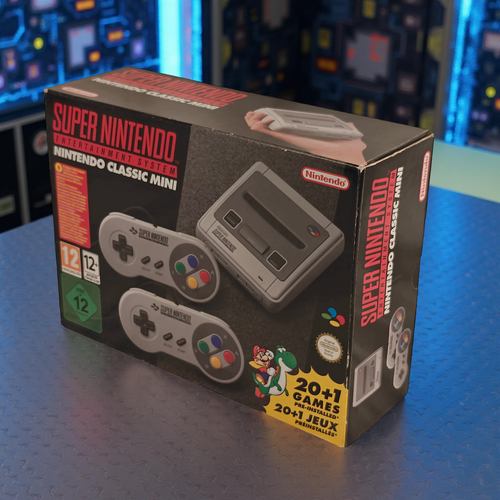 Mini Consola SNES Clásica Versión UE Caja Abierta - Nunca Usada - 21 Juegos Incluye