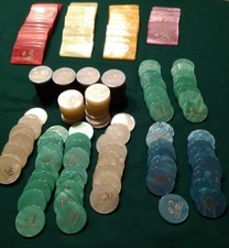 Dal Negro Italien edler JETON Satz für Roulette und Poker perlmutt optik