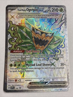 Pokémon Teal Mask Ogerpon ex Full Art Black Star Promo Holo 166 Scarlet & Violet