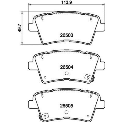 Hella Bremsbeläge hinten für Kia Optima