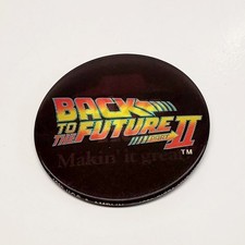 Vintage Pizza Hut Back To The Future II 2 Pinback Button 1989 Holographic