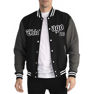 Chicago Number 23 Pattern New Pocket Baseball Jersey Men'S Sports Soft Jackets