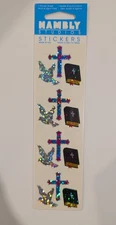 Vintage Hambly Prismatic Dove Cross Bible Christian Religion Stickers Sealed