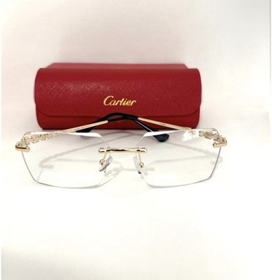 Cartier NEW Clear Lens Sunglasses In Box/Clear Sunglasses FREE