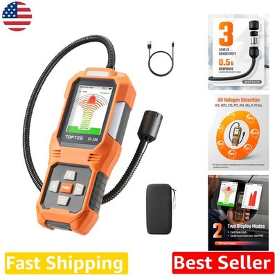 Rechargeable Refrigerant Leak Detector: 3 Sensitivity Modes, TFT Color Displa...