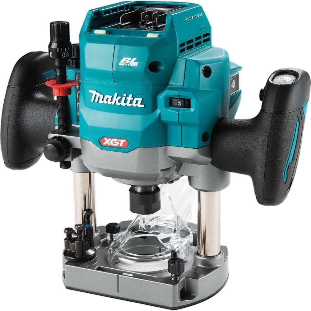 Бесколлекторный аккумуляторный фрезерный станок Makita 40V Max Xgt мощностью 2-14 лс с максимальной мощностью погружения голый 68790₽