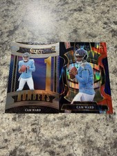 2025 Panini Select - Concourse Red Black Shock Prizm Cam Ward (RC)+Numbers RC