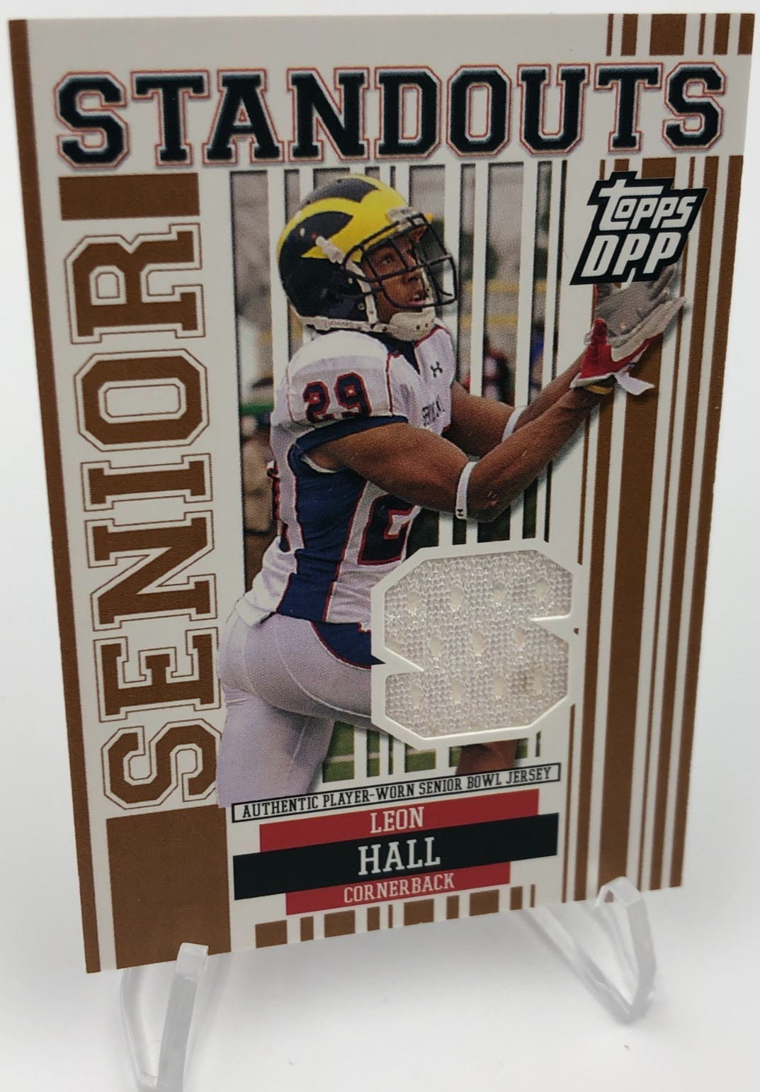 Leon Hall Topps Draft Picks & Prospects Senior Standout-Jersey #SSLH Senior Standout-Jersey