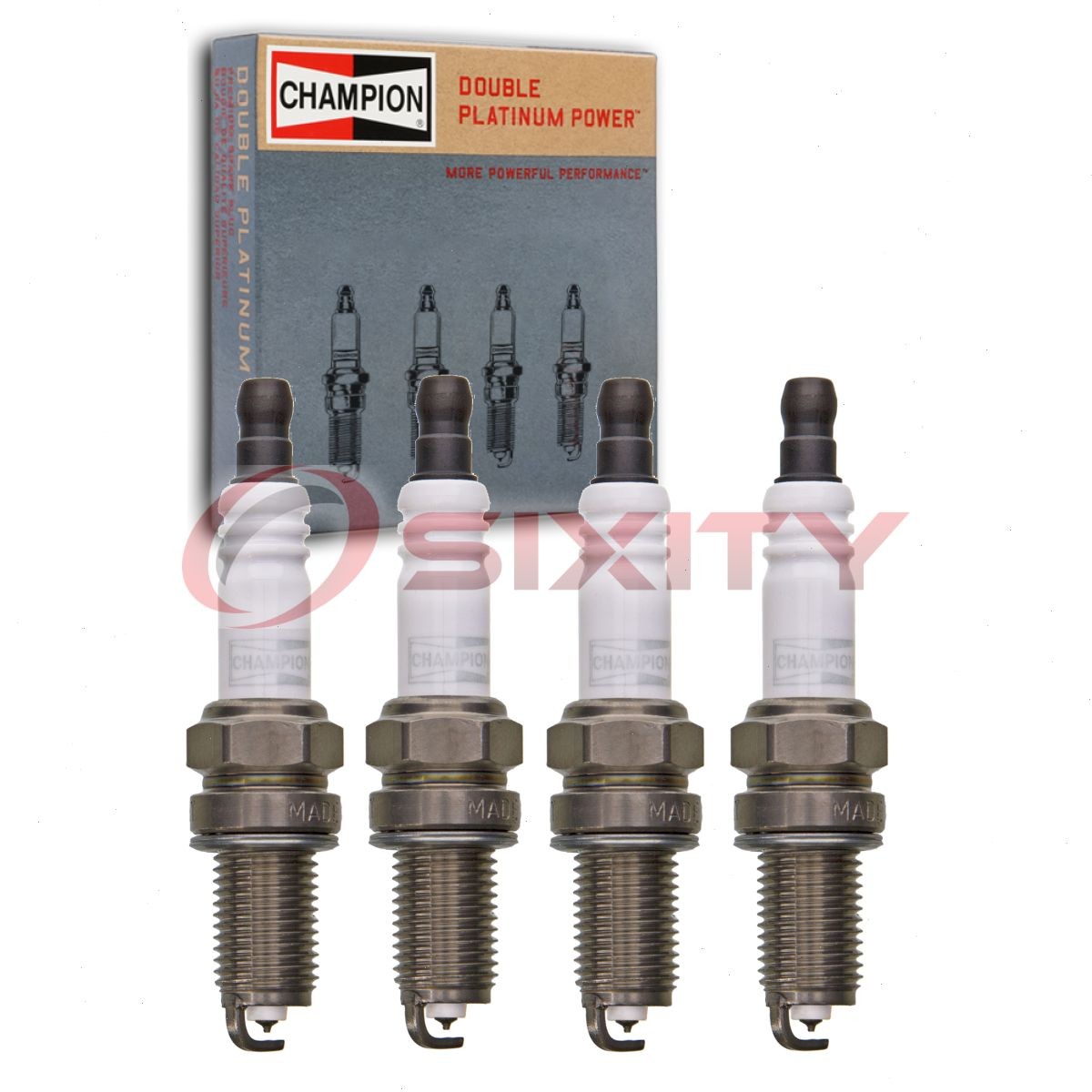 4 pc Champion Double Platinum Spark Plugs for 2016-2018 Fiat 500X 1.4L L4 vj
