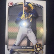 Jesús Made 2025 Bowman Draft Milwaukee Brewers Rookie Investment Mint